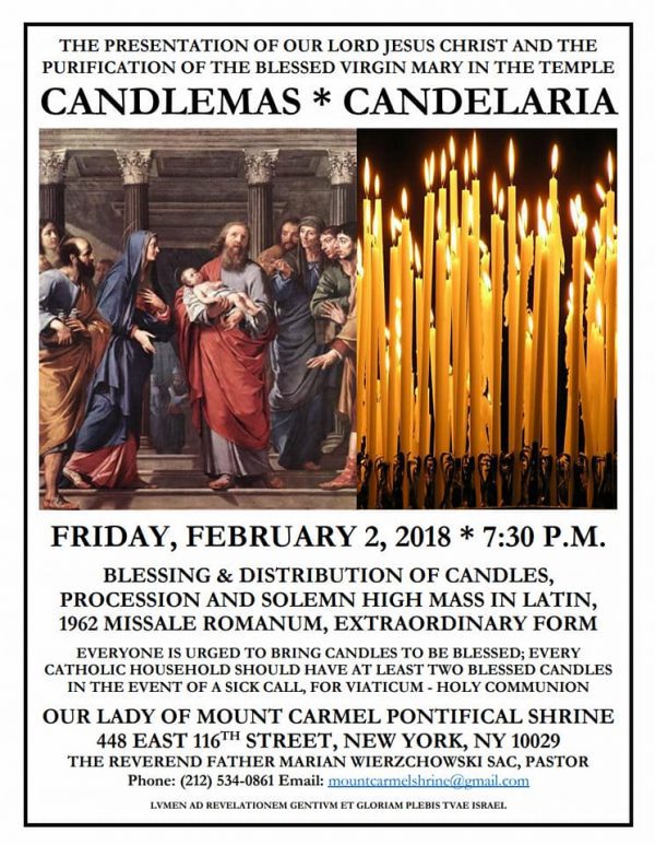 Candlemas Blessing of Candles, Procession & Solemn Mass CatholicNYC